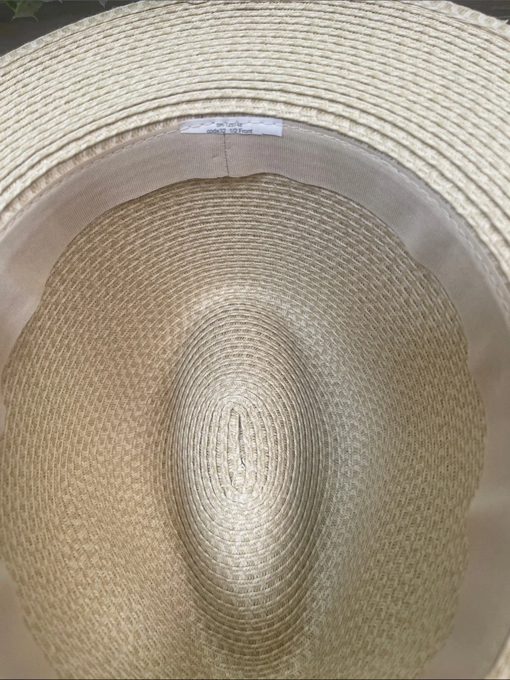 Rip Curl Beige Straw Fedora with Black Band size S/M